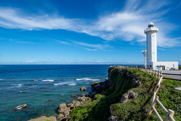 東平安名崎の灯台　宮古島　沖縄