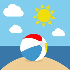 Illustration of a beach ball 