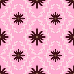 Floral seamless flower pattern for fabrics and textiles and packaging and gifts and cards and linens and kids