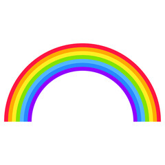 Isolated rainbow. Vector and simplest rainbow.