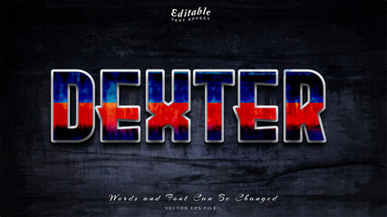 dexter editable text effect