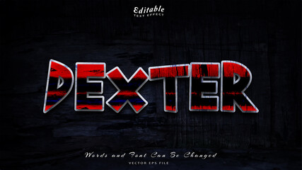 dexter editable text effect