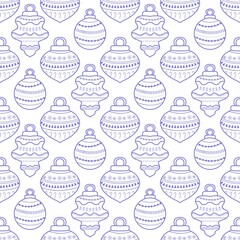 New year seamless Christmas tree balls pattern for fabrics and packaging and gifts and linens and kids