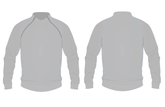 Grey long sleeve t shirt. vector