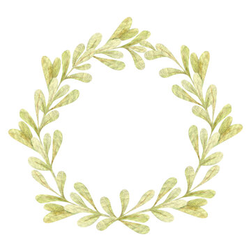 Frame with leaves of rosemary on white backgound
