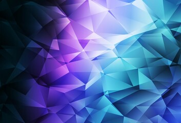 Obraz premium Dark Pink, Blue vector low poly texture.