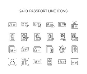 Line icon set. lock pack. Vector Illustration