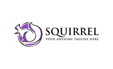 abstract logo design squirrel