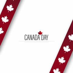 Happy Canada Day background vector illustration.