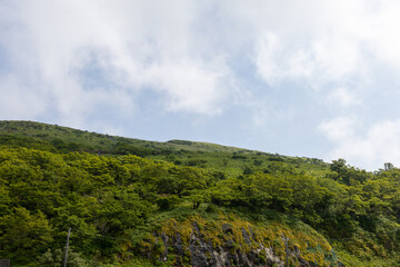 Naklejka premium Overview from the parking of Mt. Ibuki