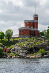 The beautiful historical Kastellet citadel on the islet Kastellholmen in central Stockholm, Sweden