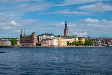 Schilderijen op glas View of Gamla Stan, Old Town in Stockholm, the capital of Sweden © anderm