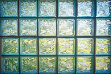 blue glass wall