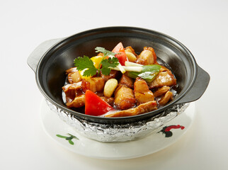 Delicious Chinese food, roasted pork belly