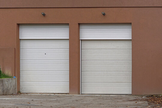 White garage doors