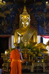 Fototapeta na wymiar Big Buddha statue in Wat Nang Chee, Bangkok.