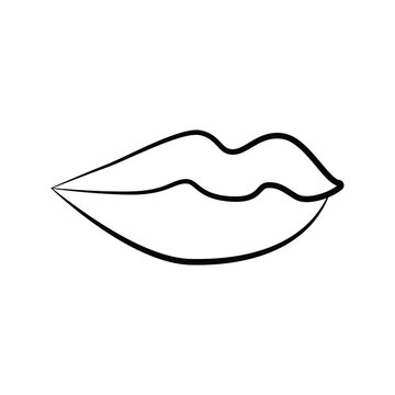 illustration of a lips outline