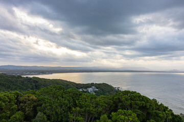 View across Byron Bay from Cape Byron State Conservation Area, New South Wales, Australia