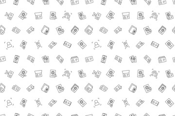 Vector ID, passport pattern. ID, passport seamless background