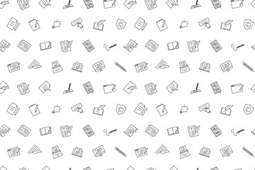 Vector writing pattern. Writing seamless background