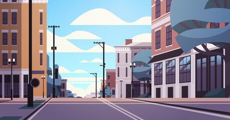 no people urban town street buildings city houses exterior © mast3r