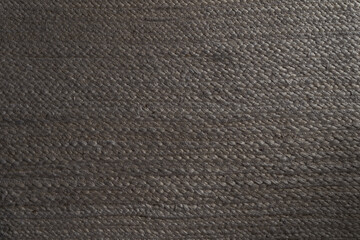 Top down shot of jute rug on a floor