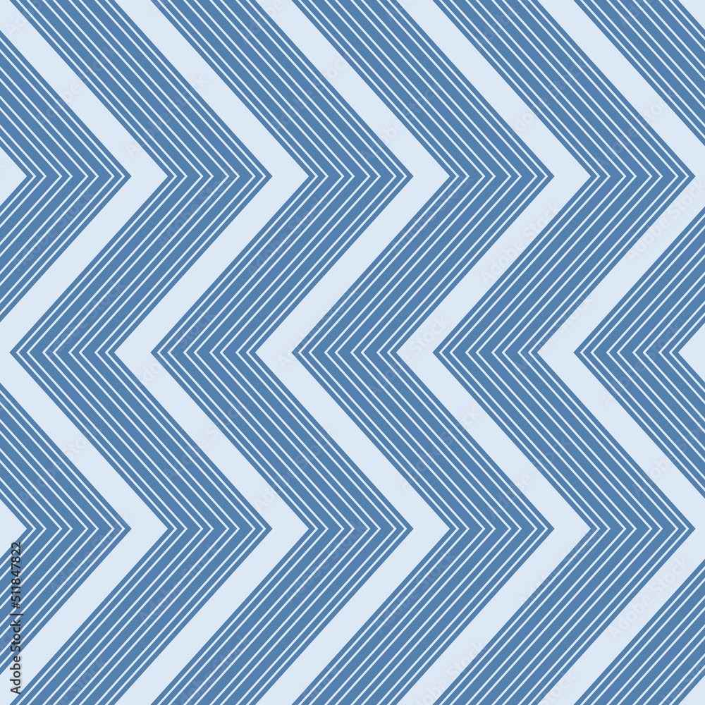 Poster blue and white chevron stripes. vector simple angular zigzag stripes.