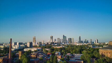 Fototapeta na wymiar Warsaw city view