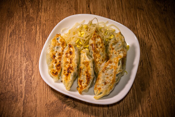 焼き餃子　 Pot Sticker food