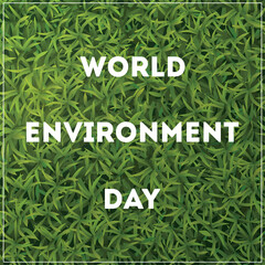 world environment day on green grass