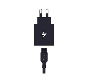 black gadget charger plug symbol