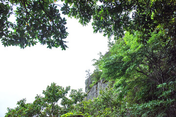 The beautiful Buddhist temple Hyangiram,morning of the quiet temple in the seaside.
