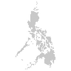 vector illustration of dotted map of Philippines