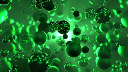 VJ 球 ボール 放射 光 ガラス 回転 泡 緑 [別Verあり]