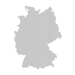 vector illustration of dotted map of Germany