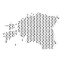 Fototapeta na wymiar vector illustration of dotted map of Estonia