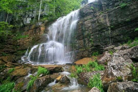 Kuperlya Waterfall, Bashkiria National Park, Russia.