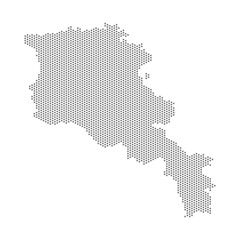 Fototapeta na wymiar vector illustration of dotted map of Armenia