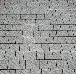 background gray paving slabs cobblestone perspective rectangle