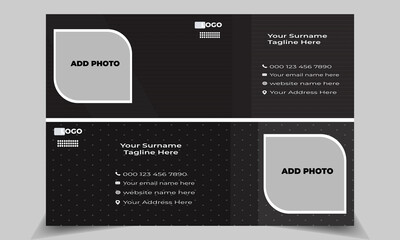 Modern and professional email signature template.
Creative flat, multipurpose, colorful and different stylish email signature template design. With author photo.