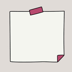 blank sheet of paper on a white background