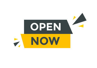 Open Now text button. Web button banner template Open Now
