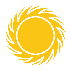 Sun icon isolated on white background