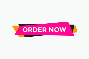 Order Now text button. Web button banner template Order Now

