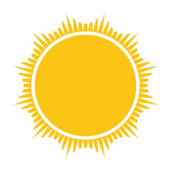 Sun icon isolated on white background