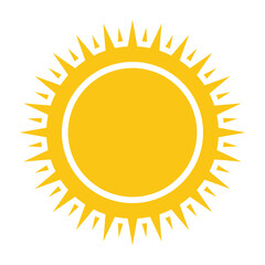 Sun icon isolated on white background