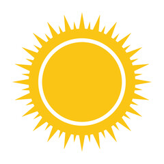 Sun icon isolated on white background