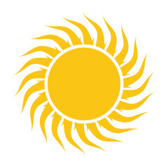 Sun icon isolated on white background