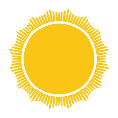 Sun icon isolated on white background