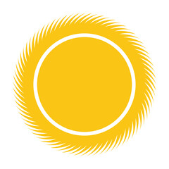 Sun icon isolated on white background